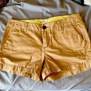 Khaki colored shorts